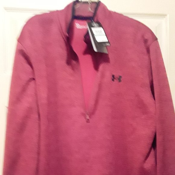 Under Armour Mens Burgundy/Black long sleeve pullover size L NWT - Picture 3 of 7